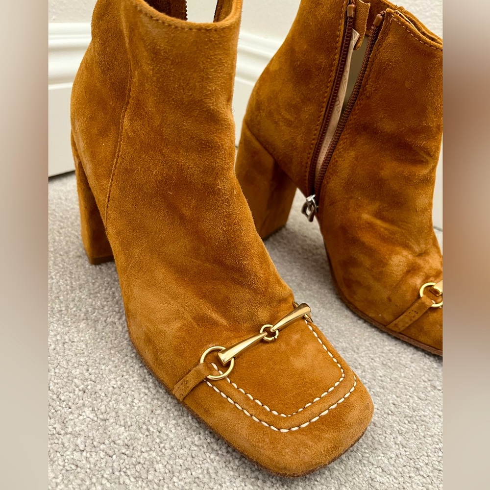 Brown Suede Women's Ankle Boots